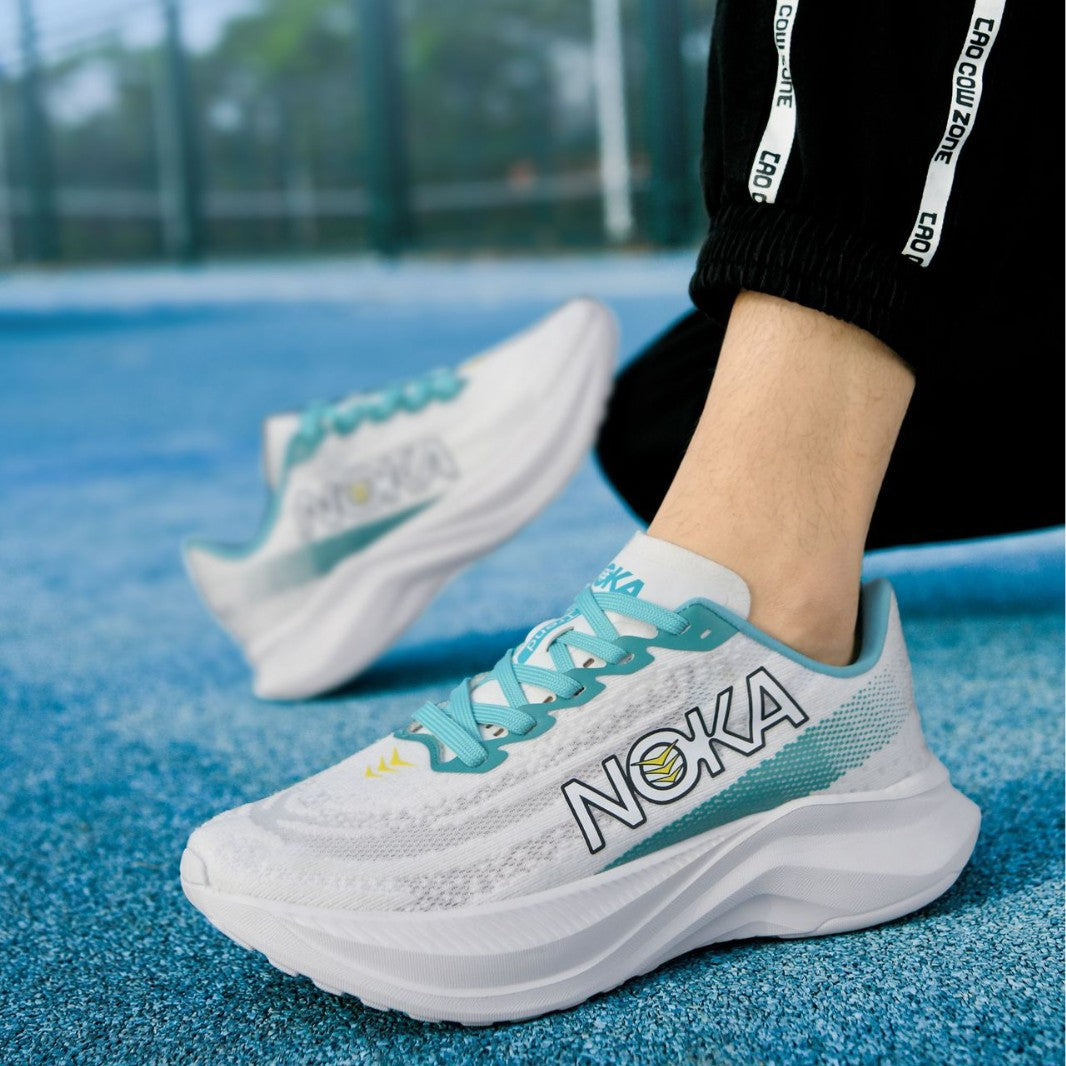 Unisex leichte Straßenlauf-Sneaker mit hochdynamischer Rebound-Zwischensohle und atmungsaktivem Strickoberteil Drune