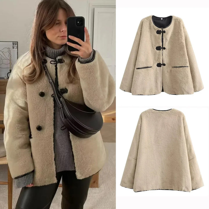 Damen Kuschelige Fleecejacke mit praktischen Taschen Drune