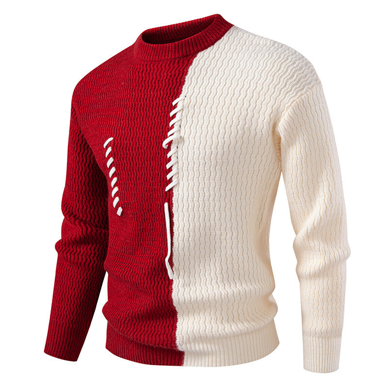 Herren modischer Strickpullover mit innovativen Strukturdetails und einzigartigem Design Drune