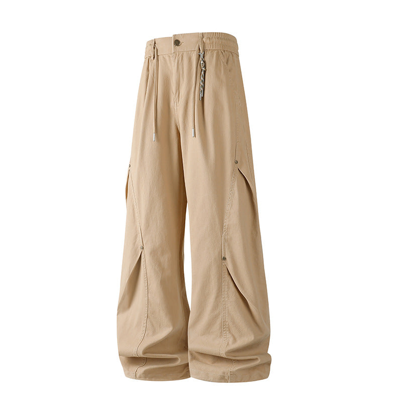 Damen Extraweite Tech‑Cargo‑Hose im Palazzoschnitt mit Elastikbund und Multifunktions‑Taschen Drune