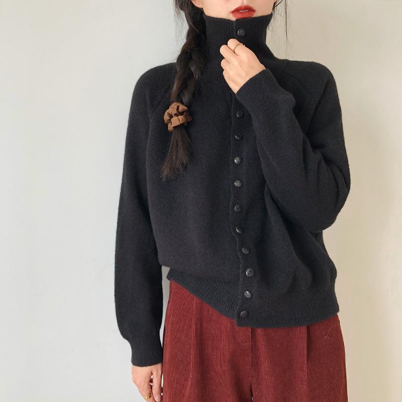 Damen Knopf-Cardigan mit modernem Schnitt und feiner Textur Drune