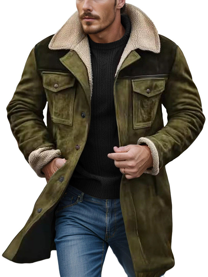 Herren Warm gefütterte Modische Jacke Drune
