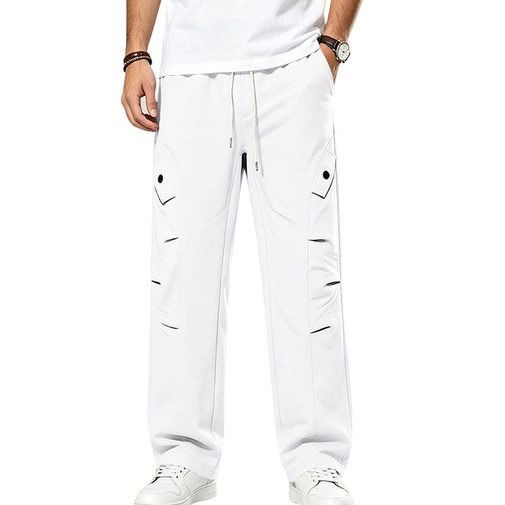 Herren Lässige Cargo-Jogginghose mit Kordelzug und Cut-Out-Details Drune