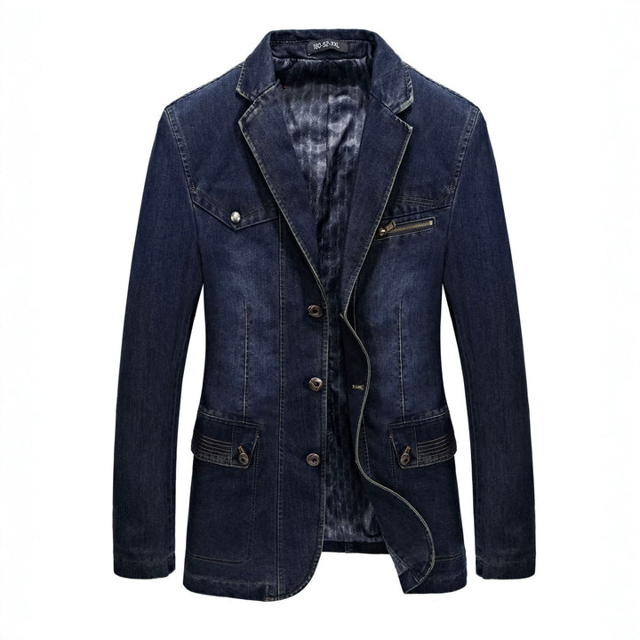 Herren Modische Denim Blazerjacke Drune