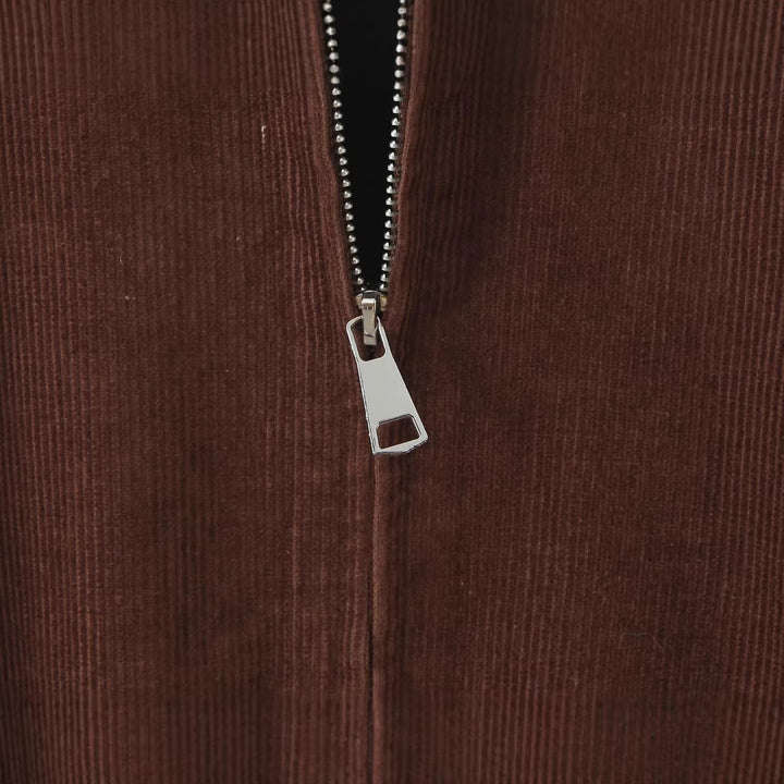 Damen Kurz geschnittene Cordblouson-Jacke mit Reißverschluss Drune