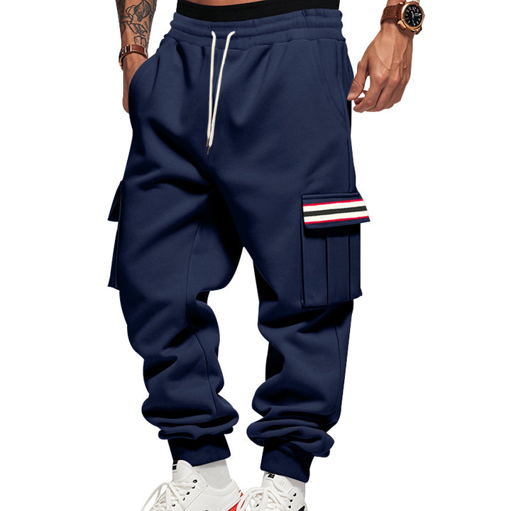 Herren Cargo-Jogginghose mit Mehrfachtaschen und Kordelzug Drune