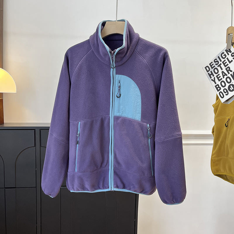 Damen Fleecejacke mit hochschließendem Kragen und praktischen Taschen Drune