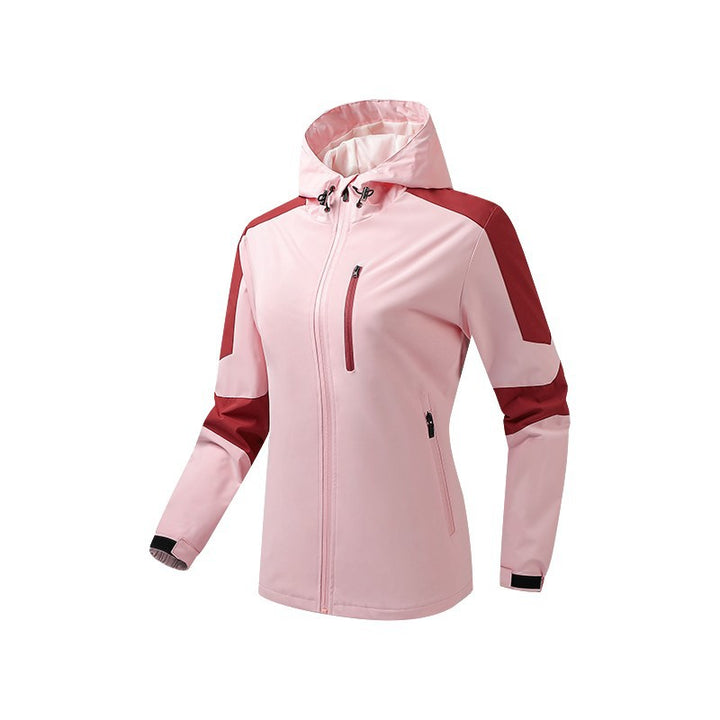 Herren Atmungsaktive Softshell-Trekkingjacke mit Kapuze und wasserdichter Membran Drune