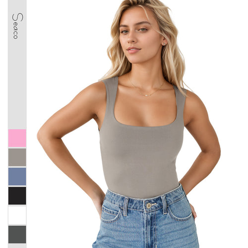 Damen Sportlicher Body mit Kreuzrücken Drune