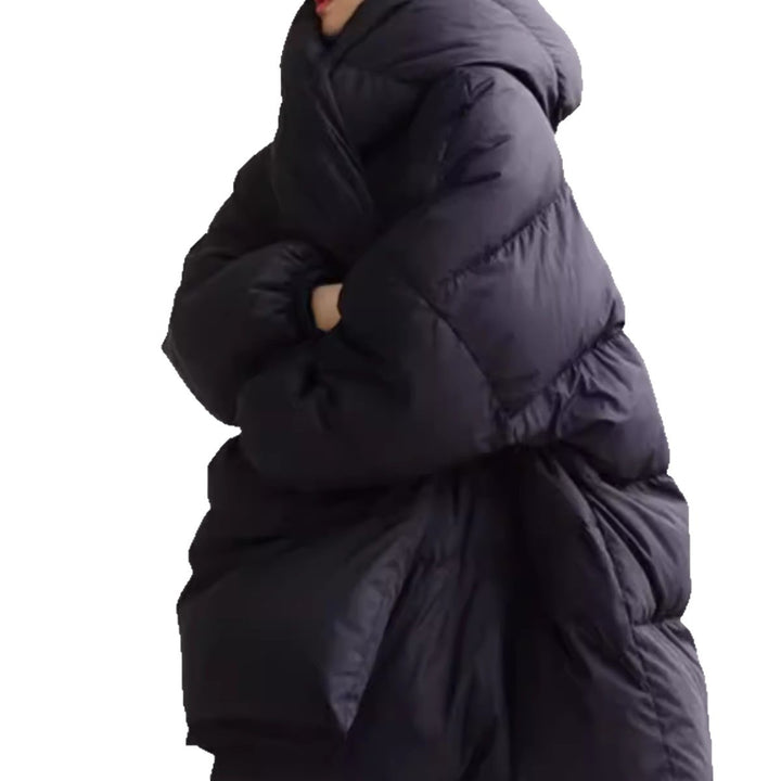 Damen Oversize-Steppmantel aus Daunenoptik mit extragroßer Kapuze Drune