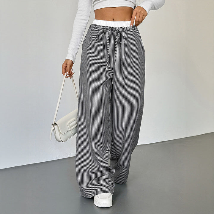 Damen Lässige und elegante Streifenhose Drune