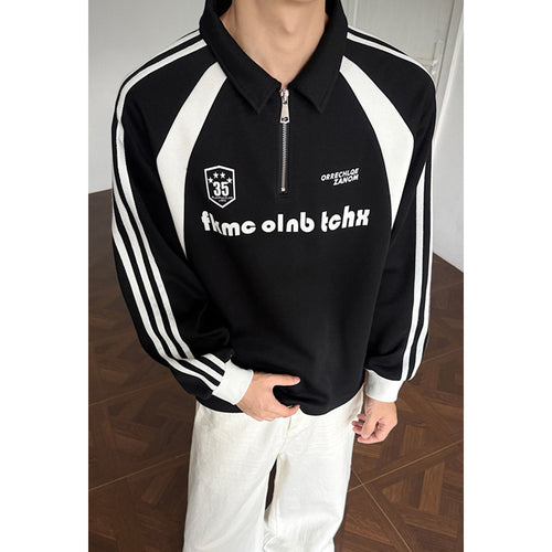 Herren Sportliches Zip-Pullover Drune