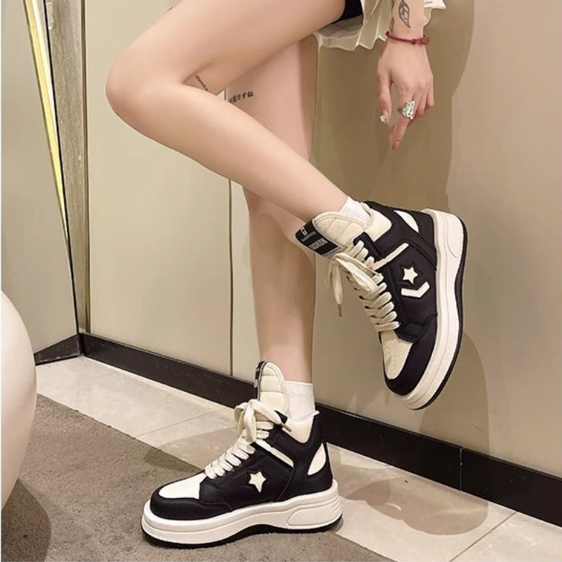 Damen Chunky High-Top Plateausneaker mit gepolstertem Schaft und ergonomischer Komfortsohle Drune