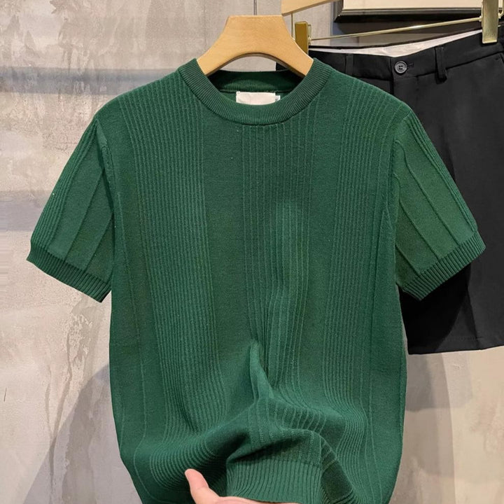 Damen Kurzarm Strickoberteil Drune