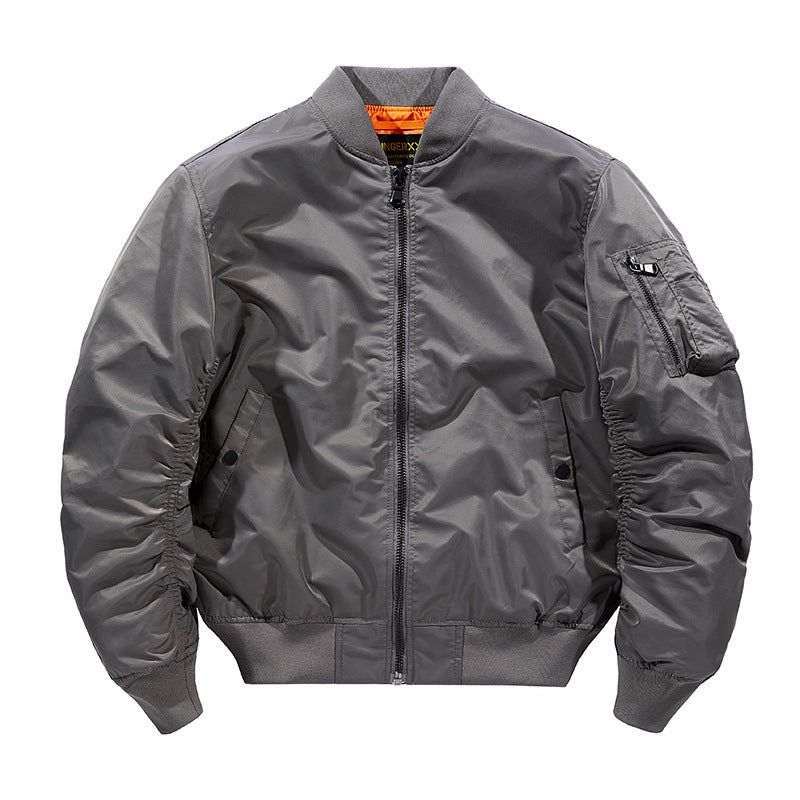 Herren Flieger-Bomberjacke aus technischem Nylon mit Rippbündchen und Ärmeltasche Drune