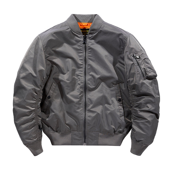 Herren Flieger-Bomberjacke aus technischem Nylon mit Rippbündchen und Ärmeltasche Drune