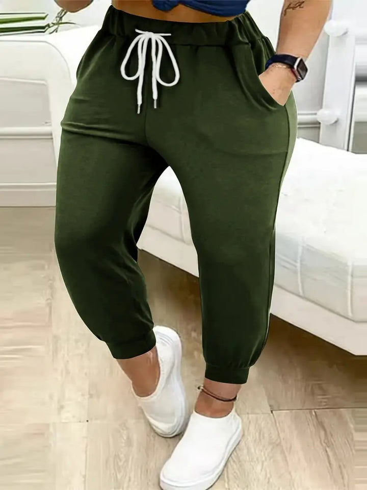 Damen Lässige Jogginghose mit Kordelzug, elastischem Komfortbund und schmalem Bündchen Drune