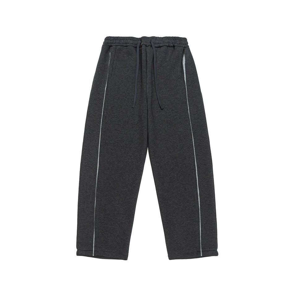 Damen Relaxed-Fit Culotte-Sweathose mit hohem Gummibund und Kontrastpaspel Drune