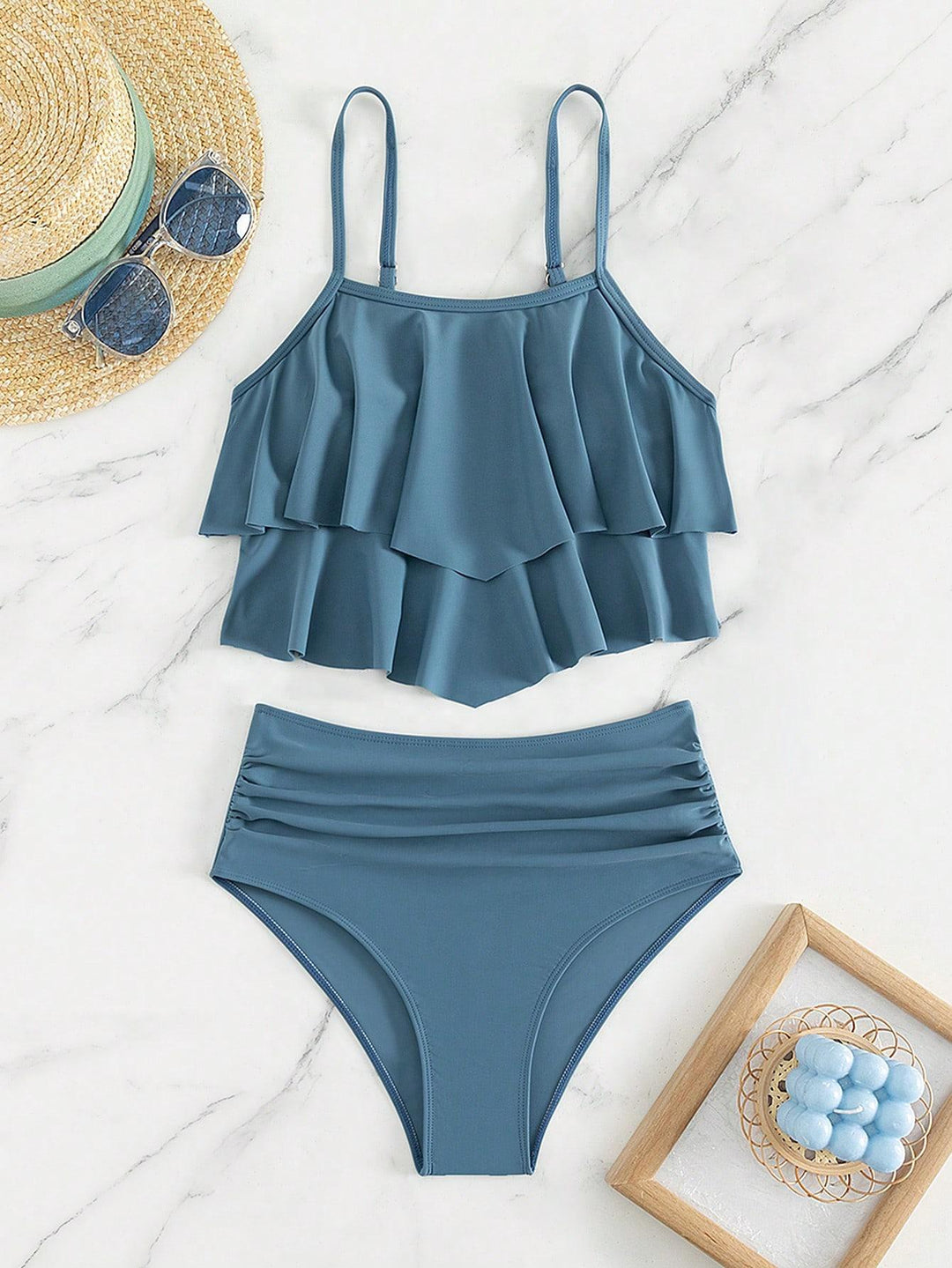 Damen Bikini-Set mit voluminösem Rüschendesign Drune