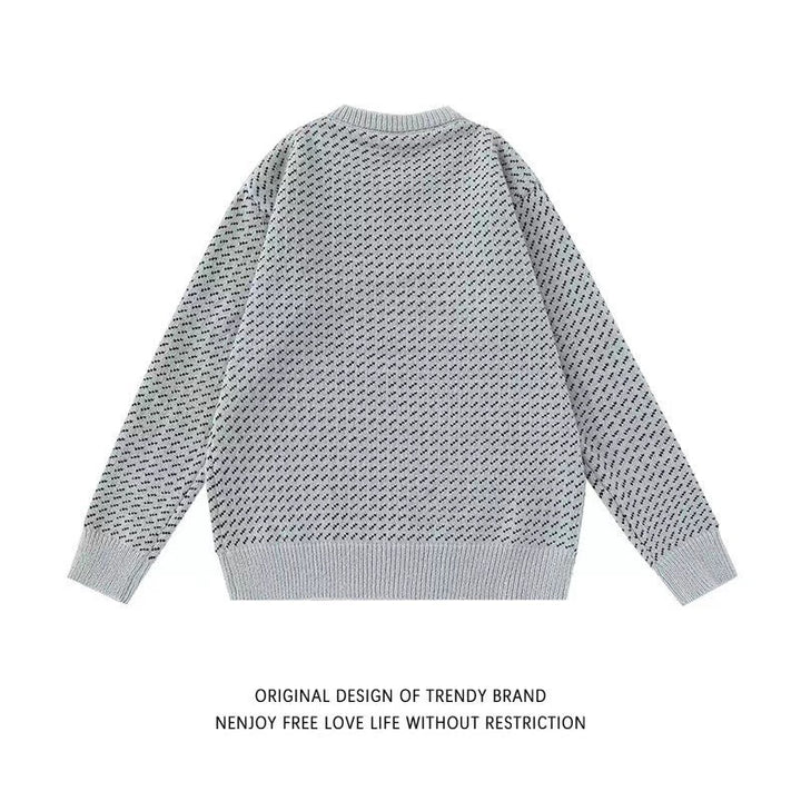 Damen Modischer Grobstrickpullover mit kreativem Muster Drune