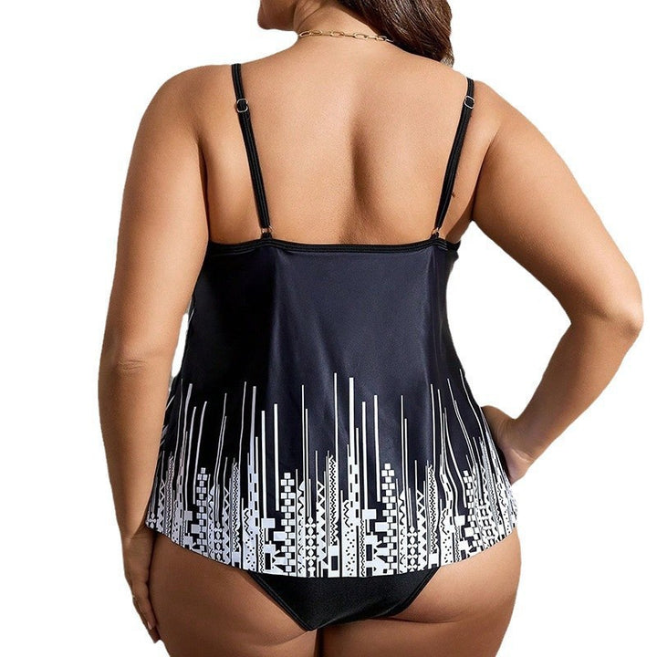 Damen Tankini mit raffinierten Trägerdetails und stylischem Mustermix Drune