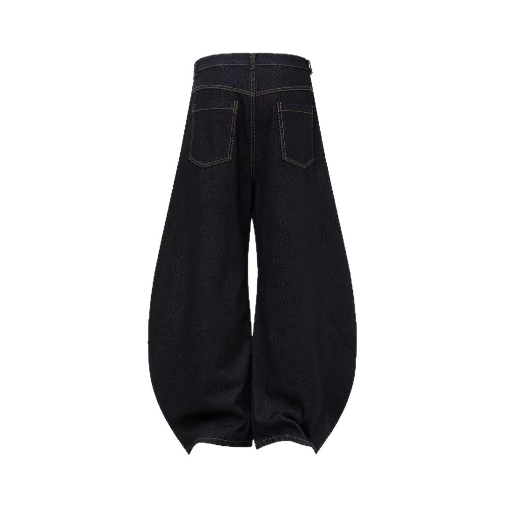 Damen Modische Weitbein-Hose mit innovativem Schnürdesign Drune