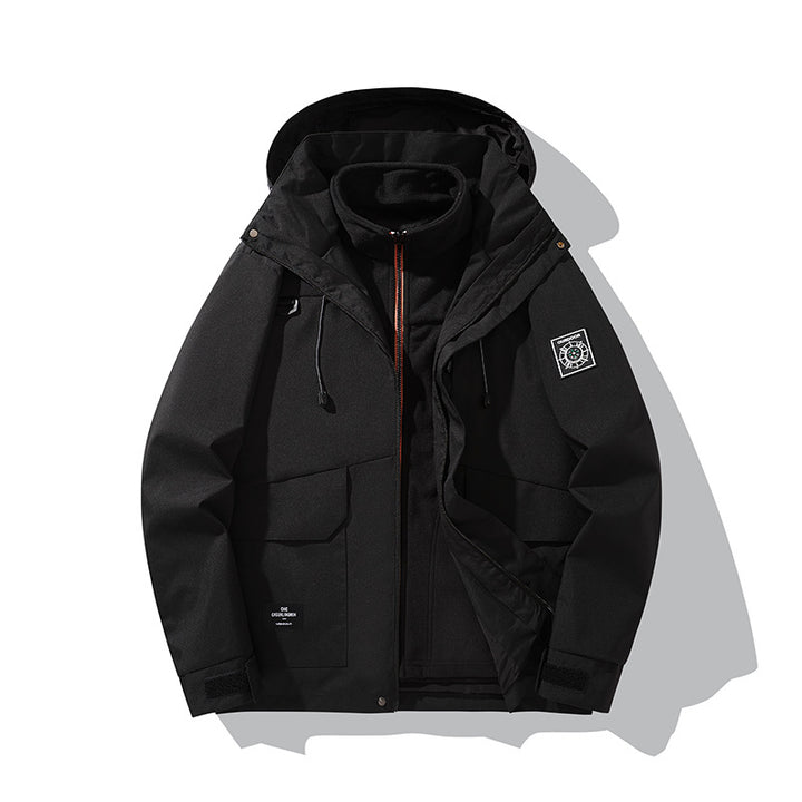 Herren Wetterfeste Outdoorjacke mit Kapuze Drune
