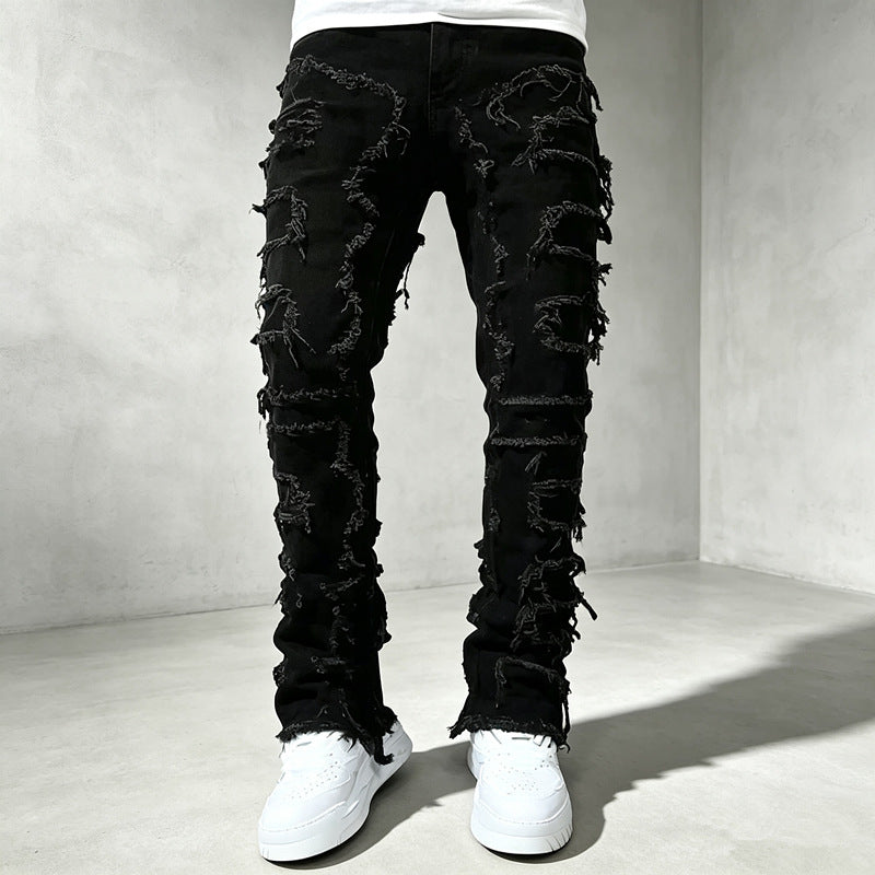 Herren Destroyed Skinny Jeans Drune