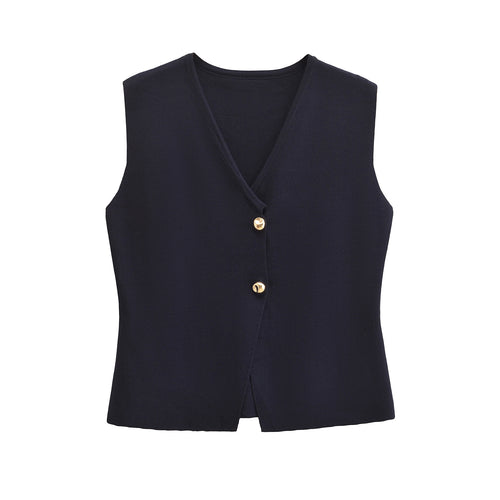Damen Casual Button-Up Weste Drune