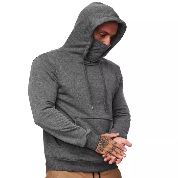 Herren Kapuzenpullover mit multifunktionalem Kragen Drune