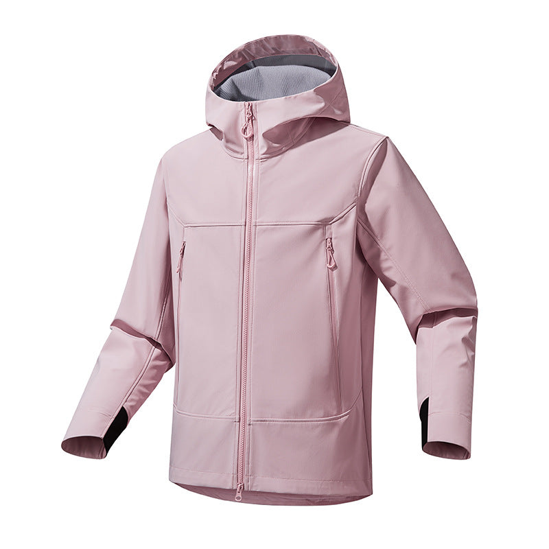 Damen Atmungsaktive Softshell‑Kapuzenjacke mit wasserabweisender Membran und Zwei‑Wege‑Reißverschluss Drune