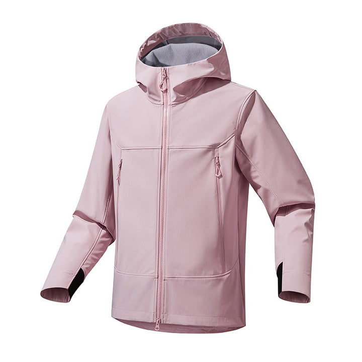 Damen Atmungsaktive Softshell‑Kapuzenjacke mit wasserabweisender Membran und Zwei‑Wege‑Reißverschluss Drune