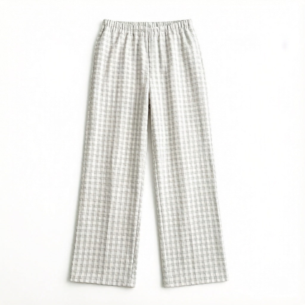 Herren Lässige Karierte Freizeithose Drune