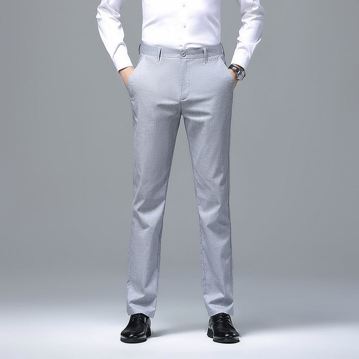 Herren Schmale Chino-Businesshose mit Bügelfalte und leichtem Stretch Drune