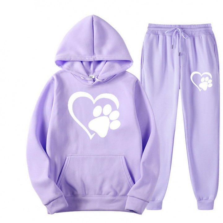 Damen Kuscheliger Hoodie und Jogginghose Set Drune