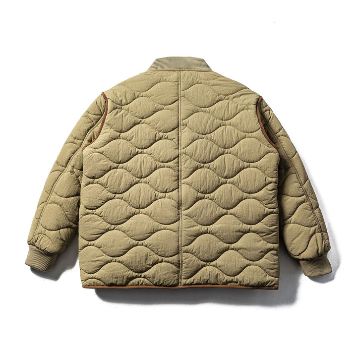 Herren Gestepptes Boxy‑Blouson mit Wellensteppung und Lederpaspel Drune