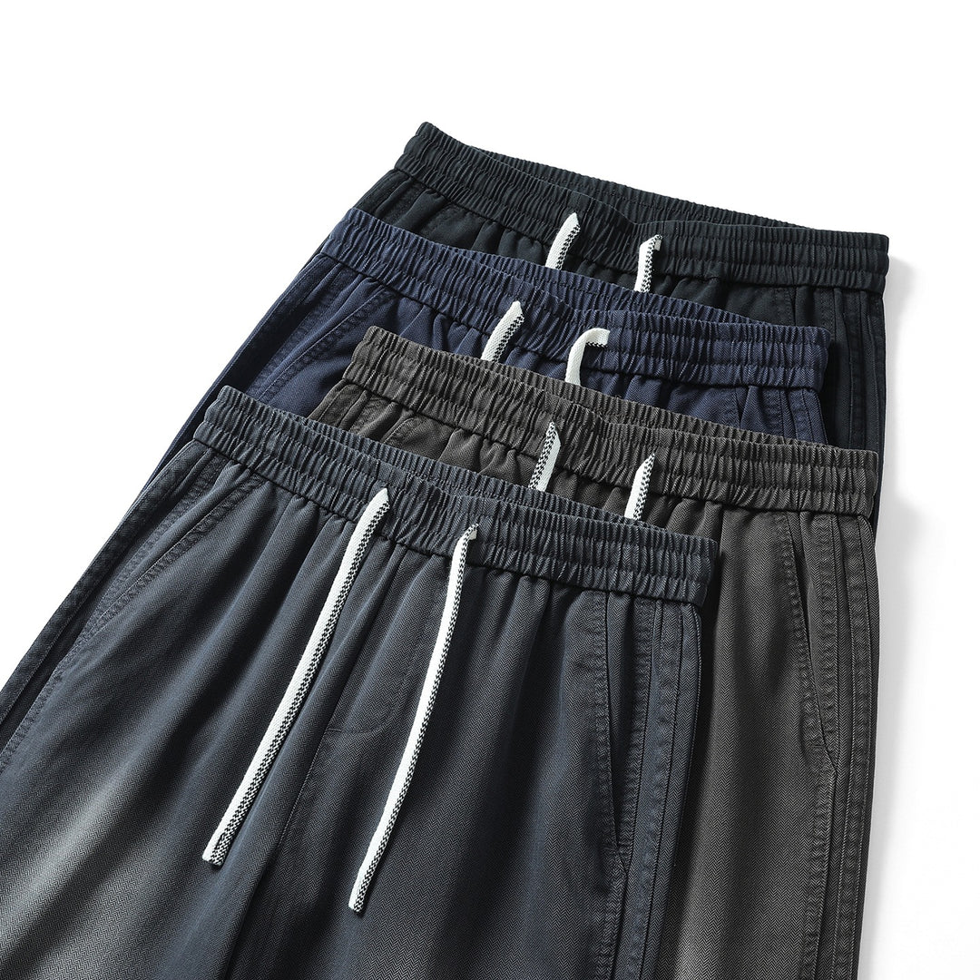 Damen weite Freizeithose mit elastischem Bund und Kordelzug Drune