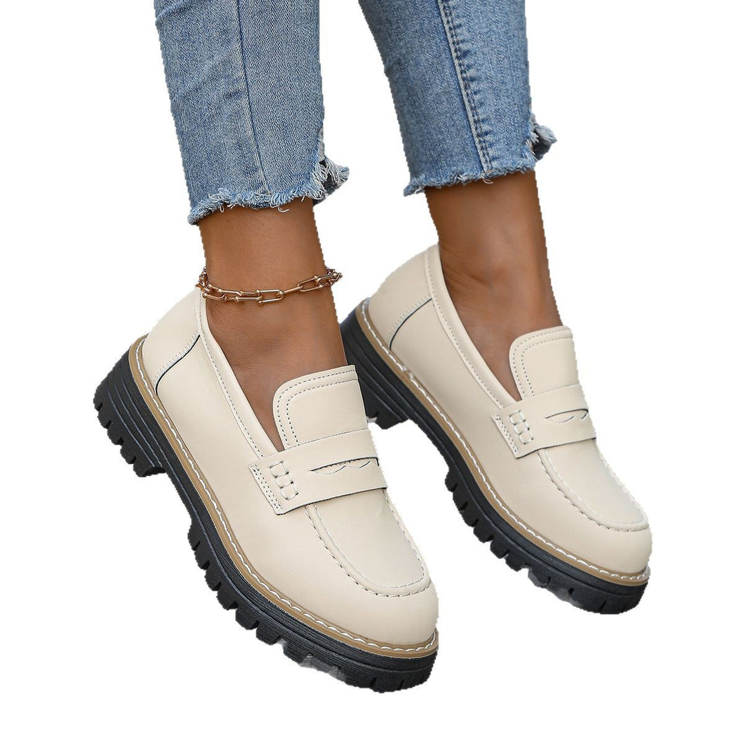 Damen robuste Loafer mit markanter Profilsohle, weichem Veloursoptik-Obermaterial und gepolstertem Komfortfußbett Drune