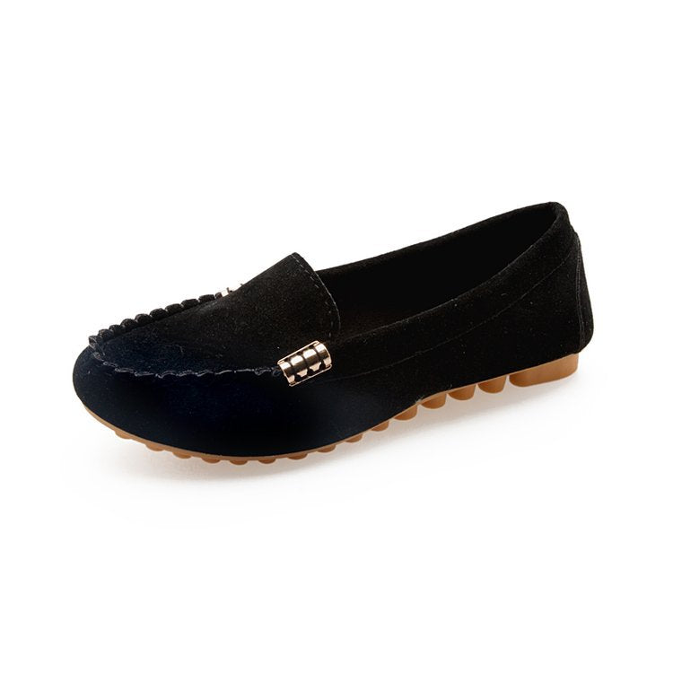 Damen nan bequeme Veloursleder Mokassins mit gepolsterter Innensohle Drune
