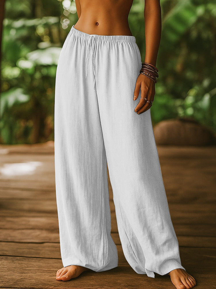 Damen Weite Leinenhose Drune