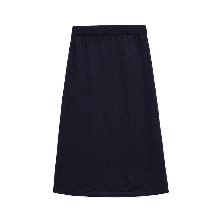 Damen Midi-Rock aus weichem Baumwollmix mit elastischem Bund Drune