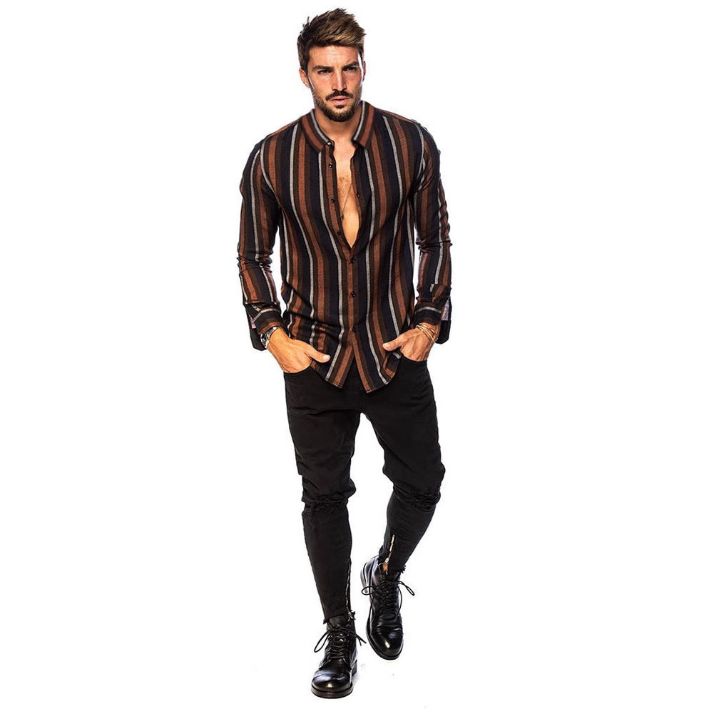 Herren gestreifte Hemd Drune