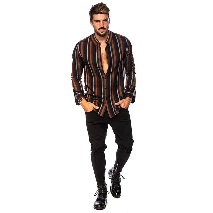 Herren gestreifte Hemd Drune