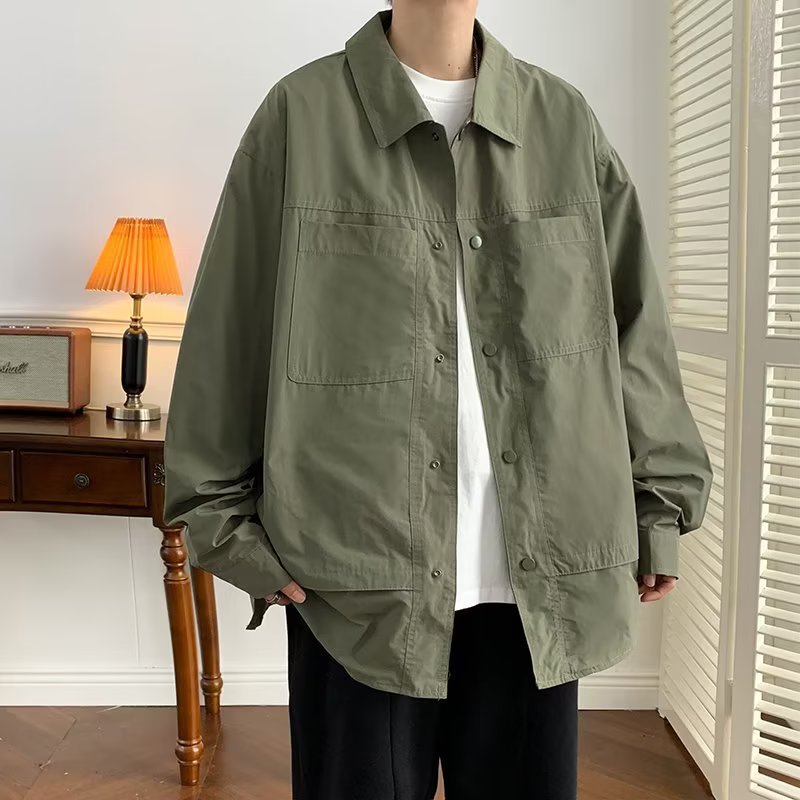 Herren lässige Utility-Jacke mit praktischen Taschen und modernem Schnitt Drune