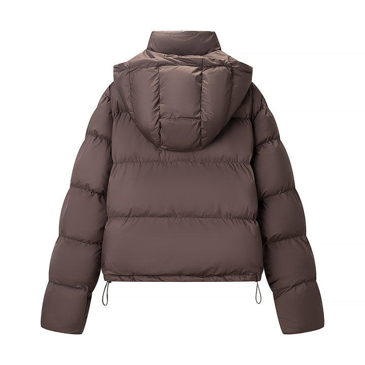 Damen Wattierte Daunenoptik-Steppjacke mit abnehmbarer Kapuze Drune