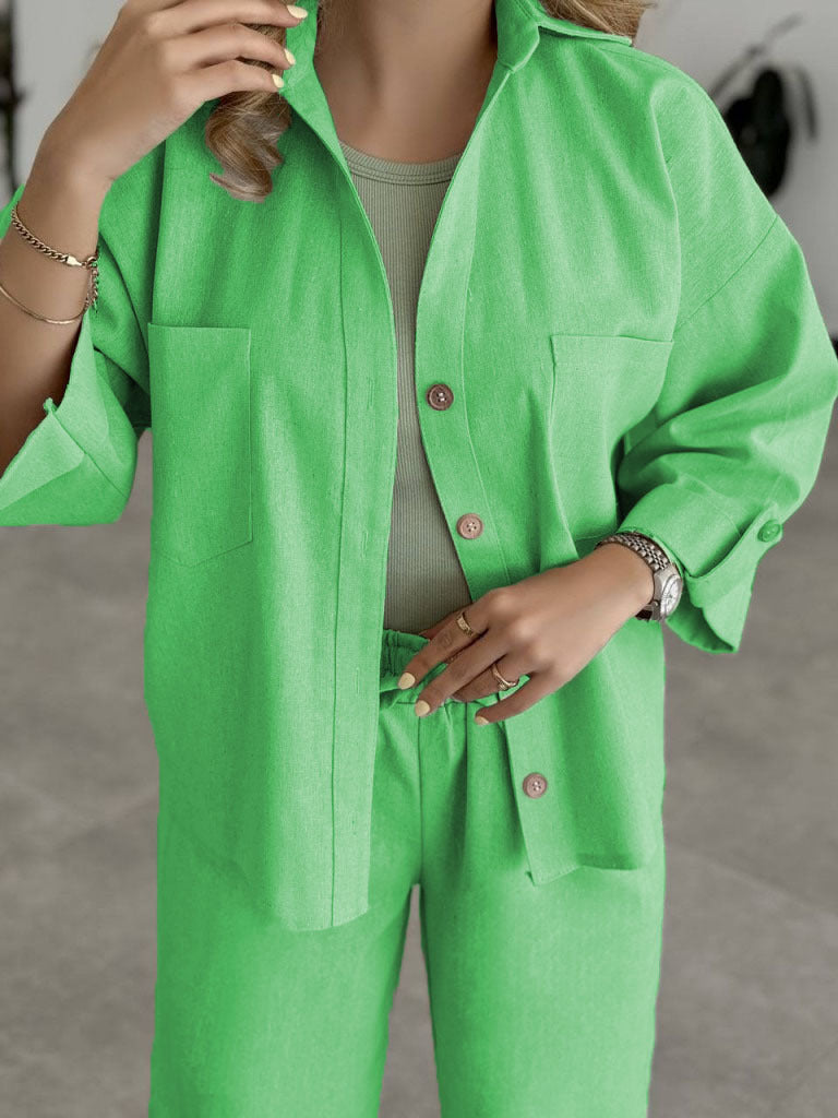 Damen lässige Hemd-Bluse Drune