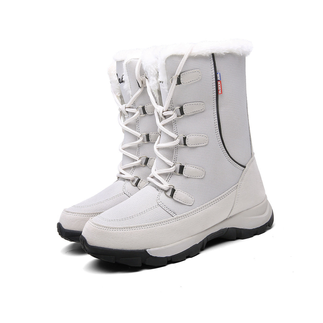 Damen isolierte Winterstiefel mit rutschfester Sohle und weichem Innenfutter Drune