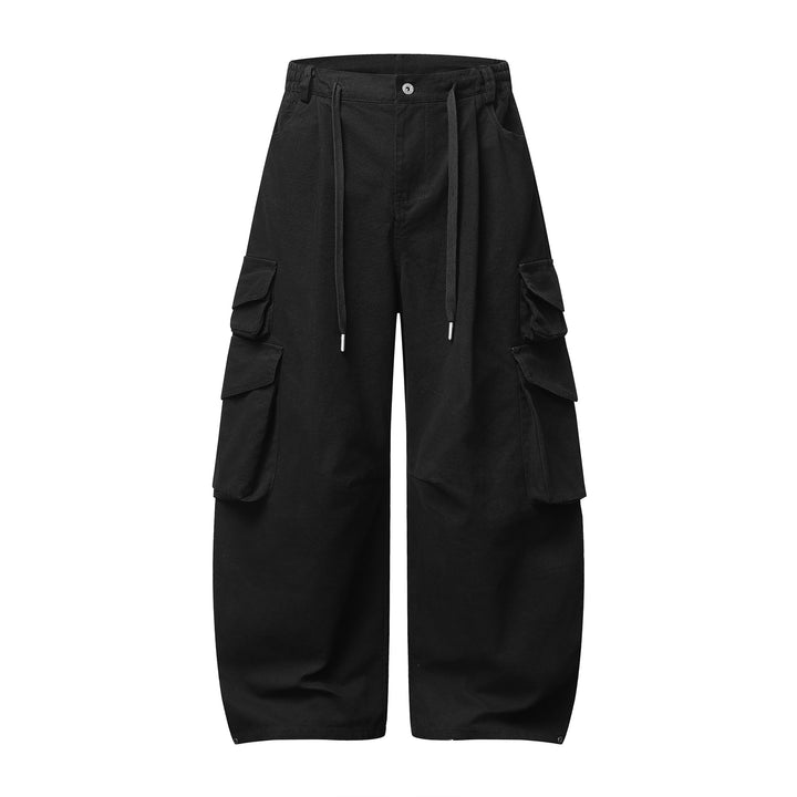 Damen Utility-Cargo-Culotte mit weitem Bein, elastischem Bund und Pattentaschen Drune