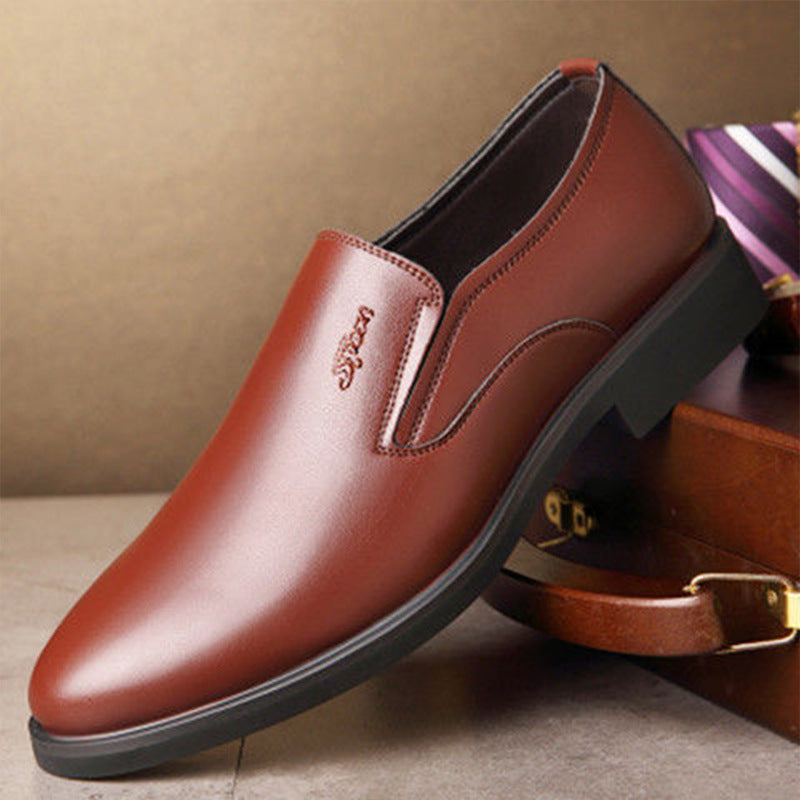 Herren Eleganter Lederslipper mit elastischem Einstieg und profilierter Gummisohle Drune