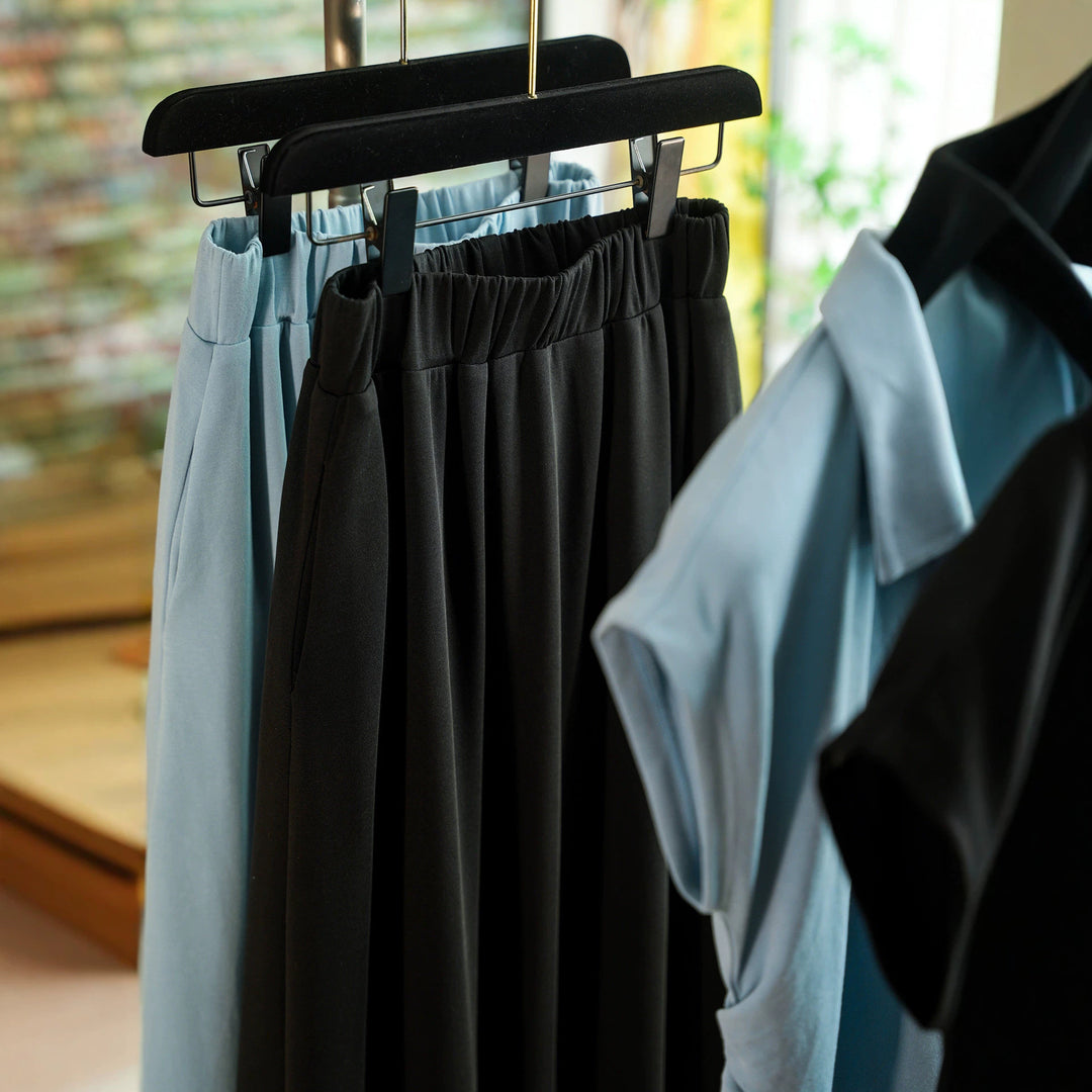Damen Elegantes Set aus Poloshirt und Midikleid Drune